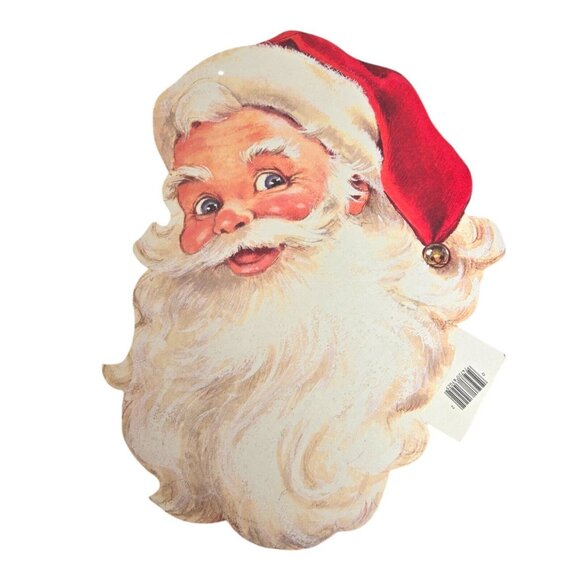 Vintage Christmas Santa Claus Die Cut Decor Gibson Greetings Inc USA 14" NOS - Picture 4 of 9